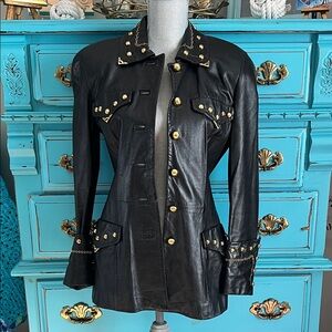 Black leather jacket